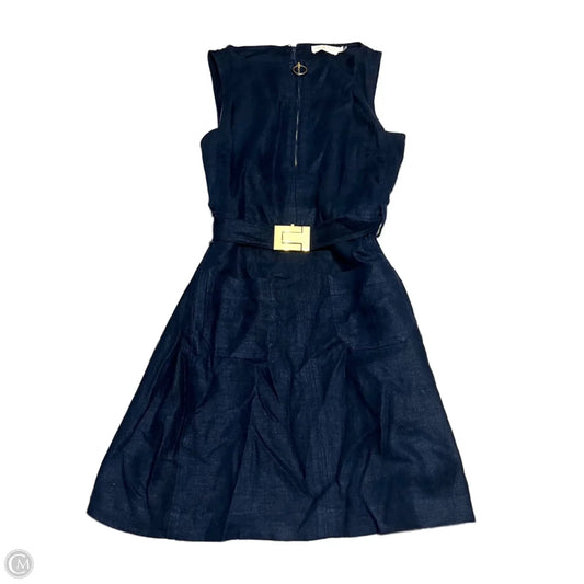 Dress Designer By Tory Burch In Blue & Gold, Size: Xs