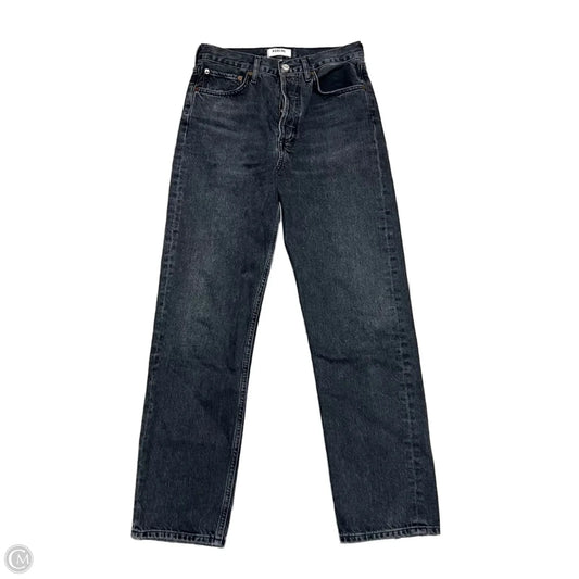 Jeans Straight By Adriano Goldschmied In Black Denim, Size: 0