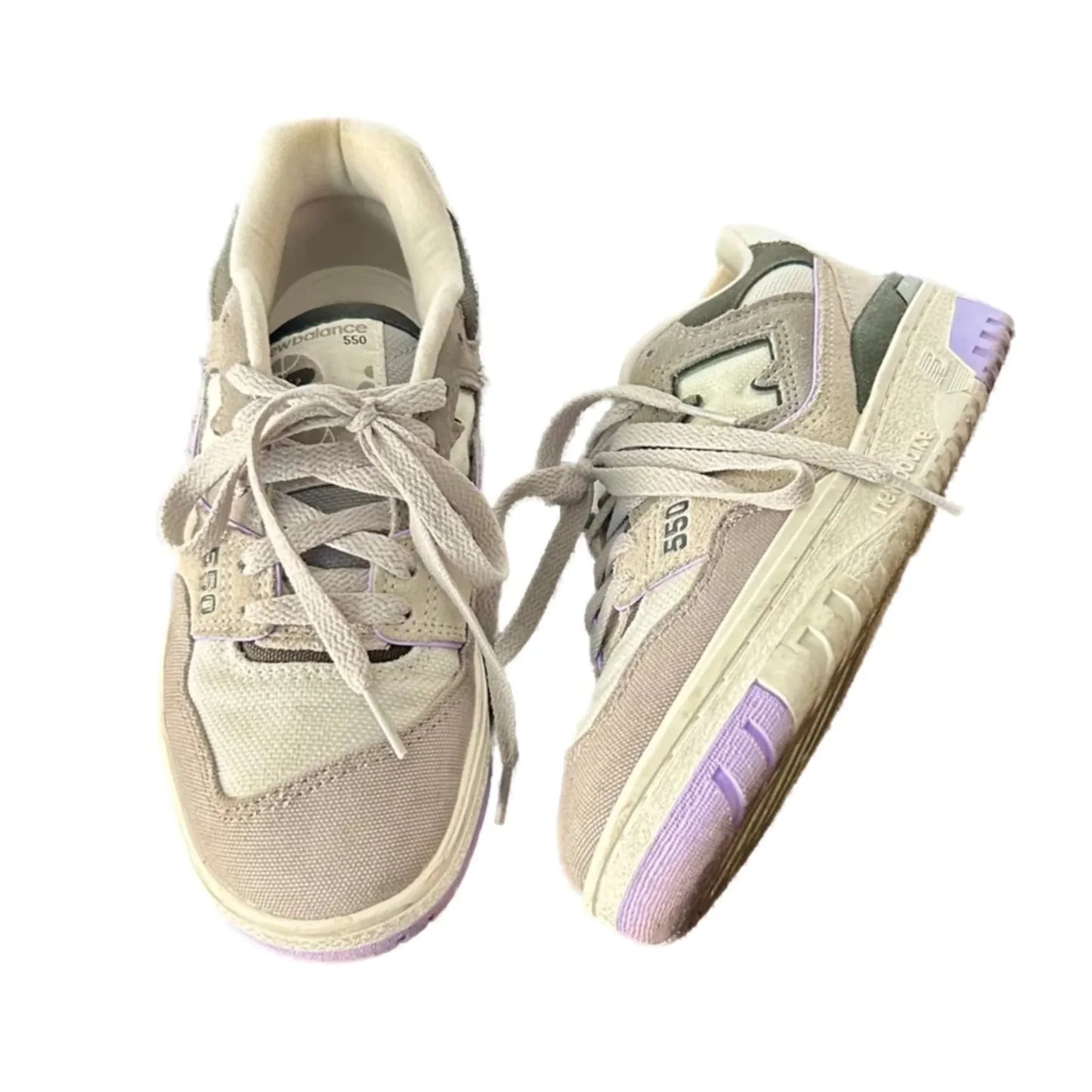 Shoes Sneakers By New Balance In Grey & Purple, Size: 6.5
