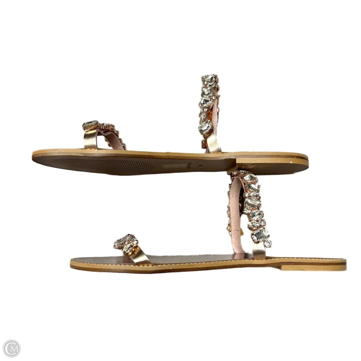 Sandals Flats By Badgley Mischka In Rose Gold, Size: 8.5