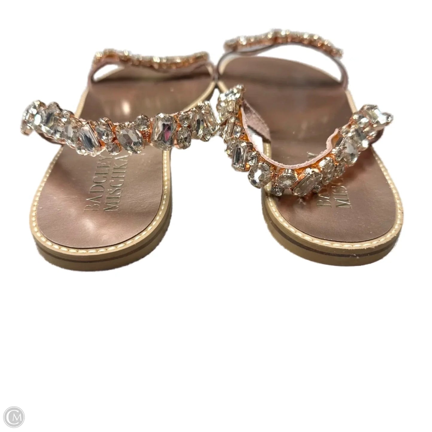 Sandals Flats By Badgley Mischka In Rose Gold, Size: 8.5
