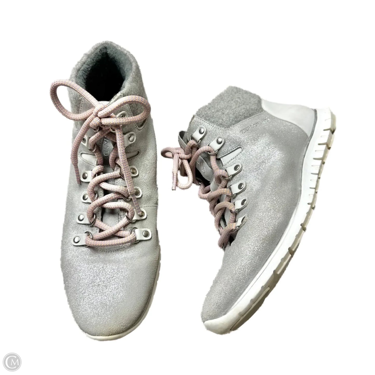 Boots Ankle Flats By Cole-haan In Pink & Silver, Size: 9