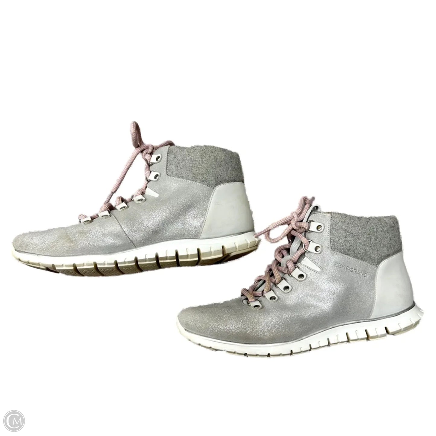 Boots Ankle Flats By Cole-haan In Pink & Silver, Size: 9