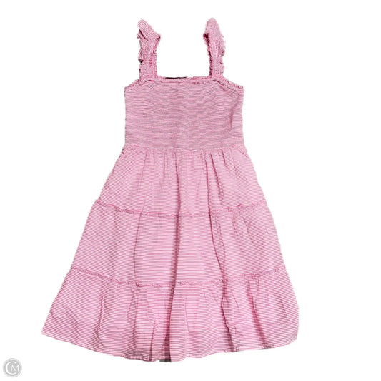 Dress Casual Midi By J. Crew In Pink & White, Size: S