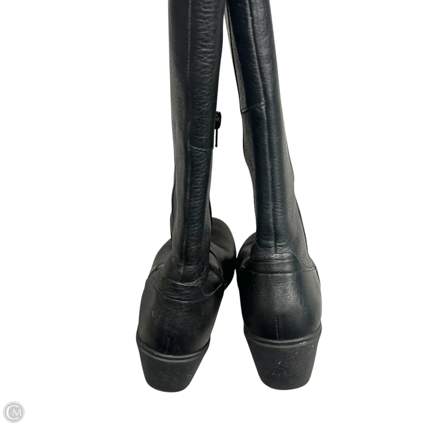 Boots Knee Heels By Clarks In Black, Size: 6