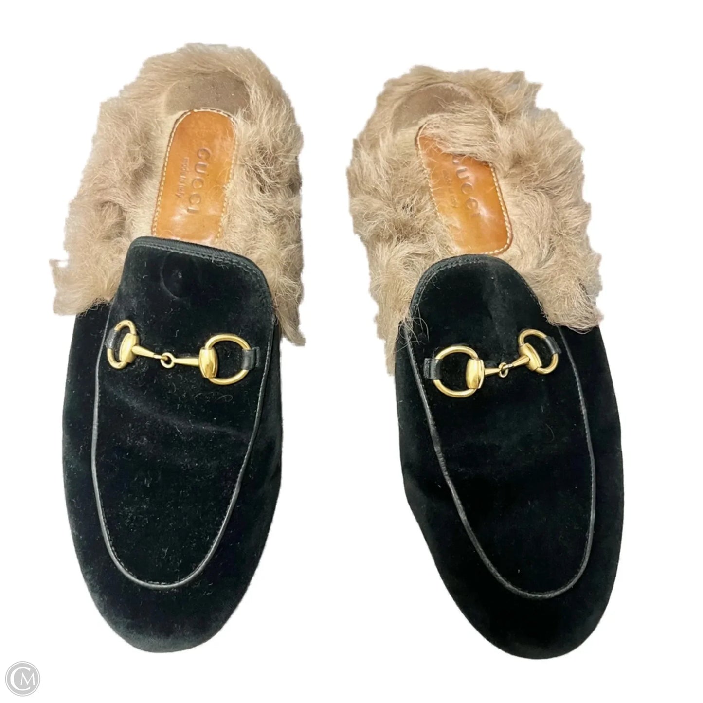 Shoes Luxury Designer By Gucci In Black, Size: 6.5