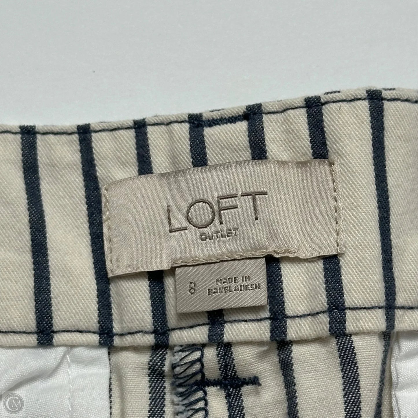 Shorts By Loft In Blue & Cream, Size: 8
