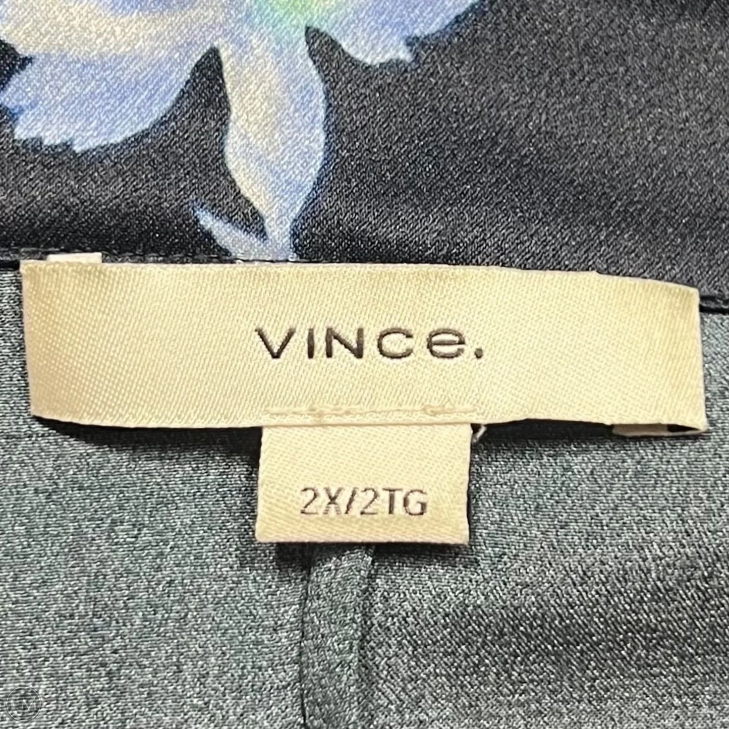 Top Long Sleeve By Vince In Blue & Green, Size: 2x