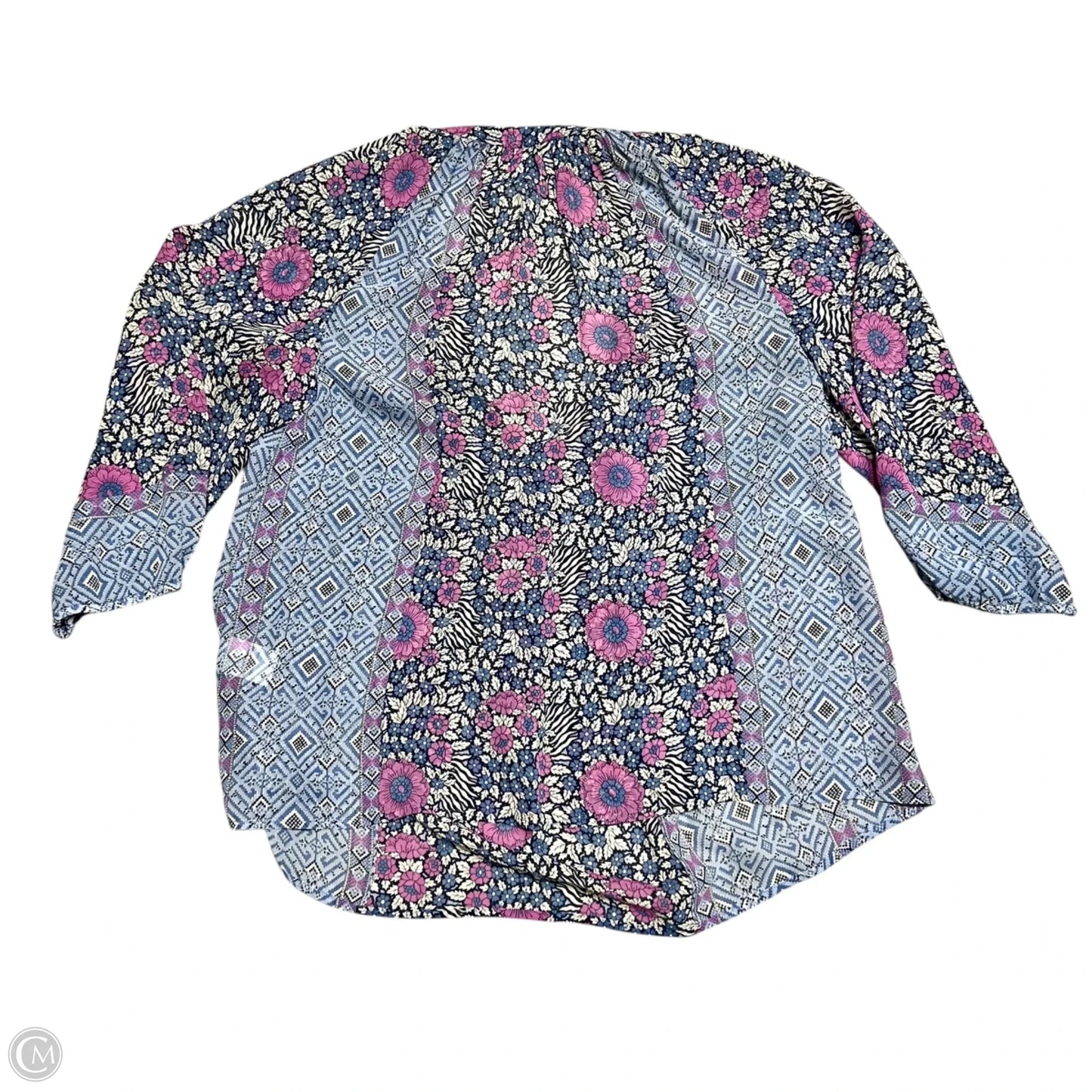 Tunic Long Sleeve By Joie In Blue & Pink, Size: M