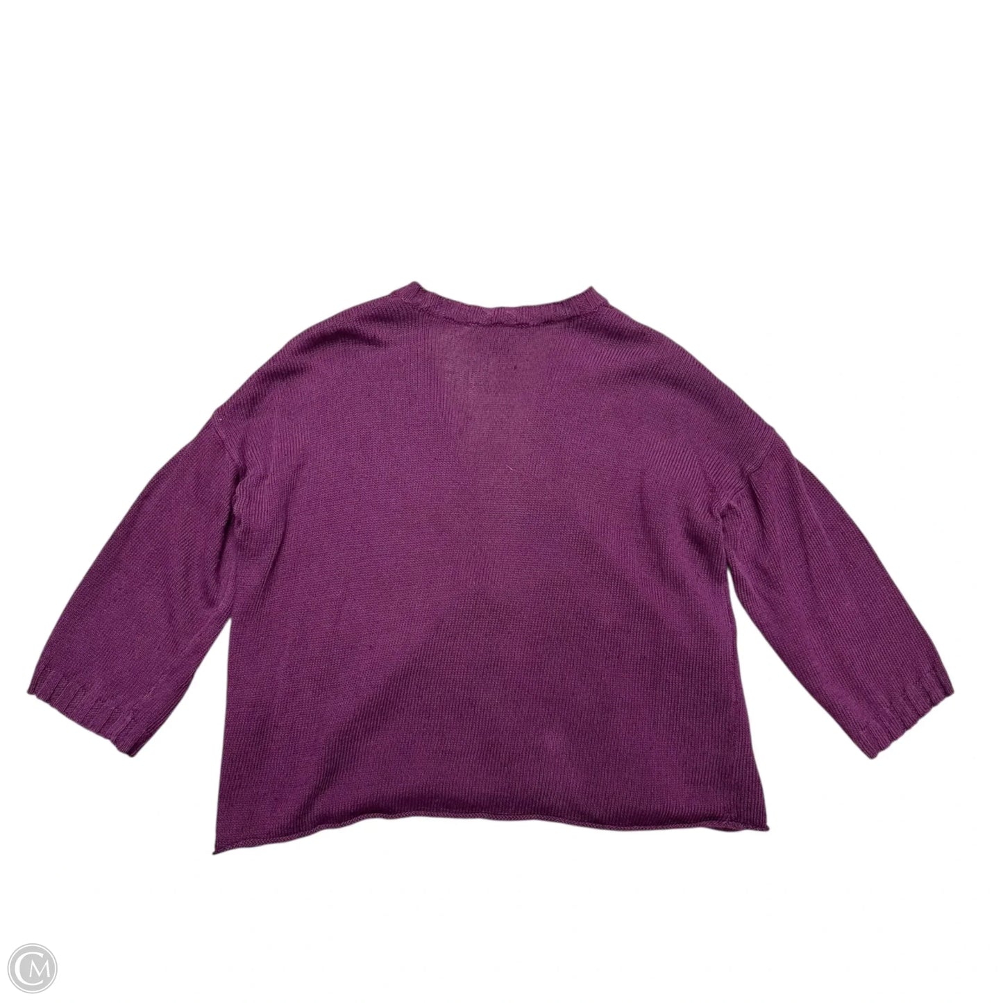 Sweater Cardigan By Eileen Fisher In Purple, Size: Sp