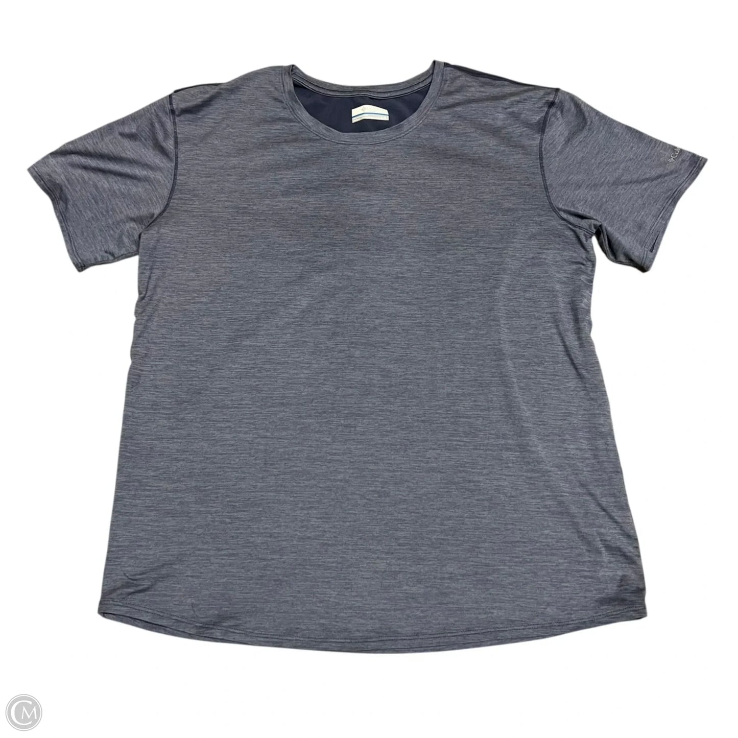 Athletic Top Short Sleeve By Columbia In Blue, Size: L