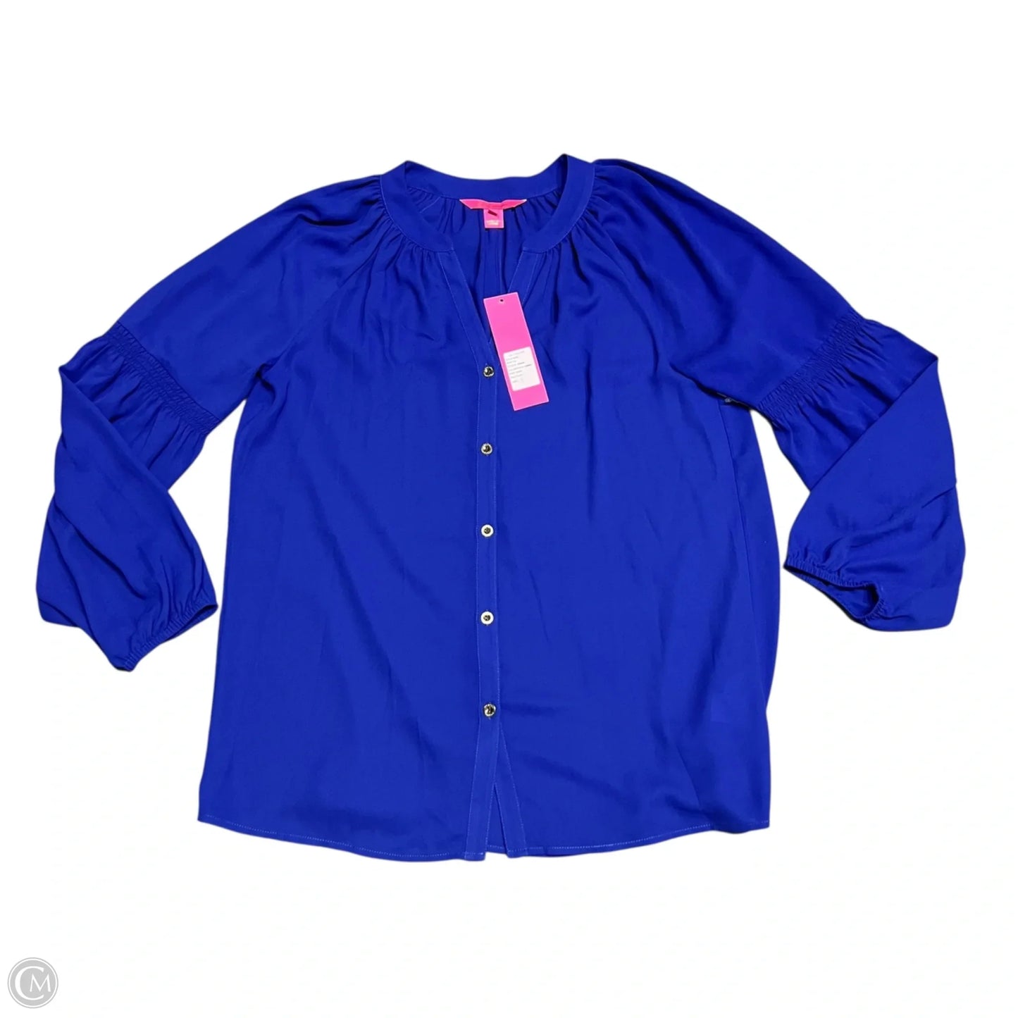 Top Long Sleeve Designer By Lilly Pulitzer In Blue, Size: S