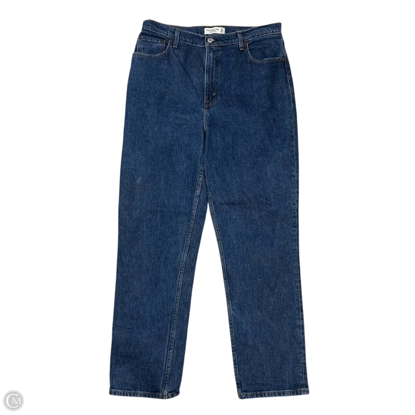 Jeans Straight By Abercrombie And Fitch In Blue Denim, Size: 12