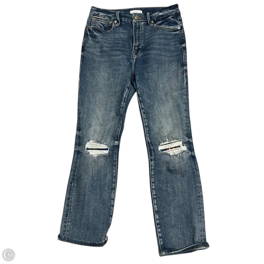 Jeans Skinny By Good American In Blue Denim, Size: 4