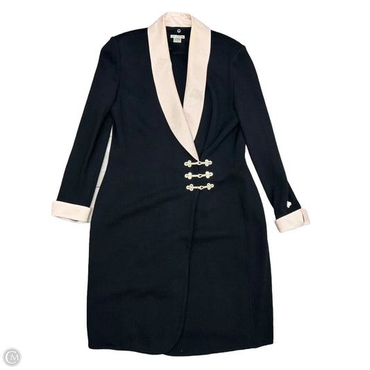 Sweater Cardigan Luxury Designer By St John Collection In Black & Pink, Size: M