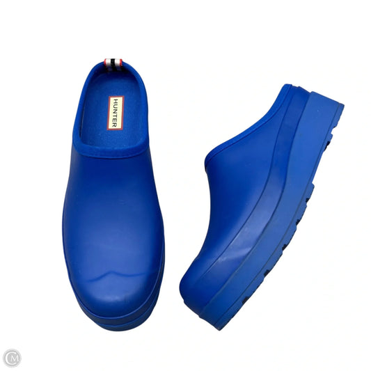 Shoes Heels Wedge By Hunter In Blue, Size: 10