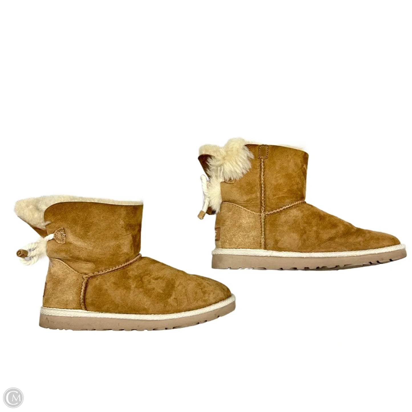 Boots Designer By Ugg In Brown, Size: 6