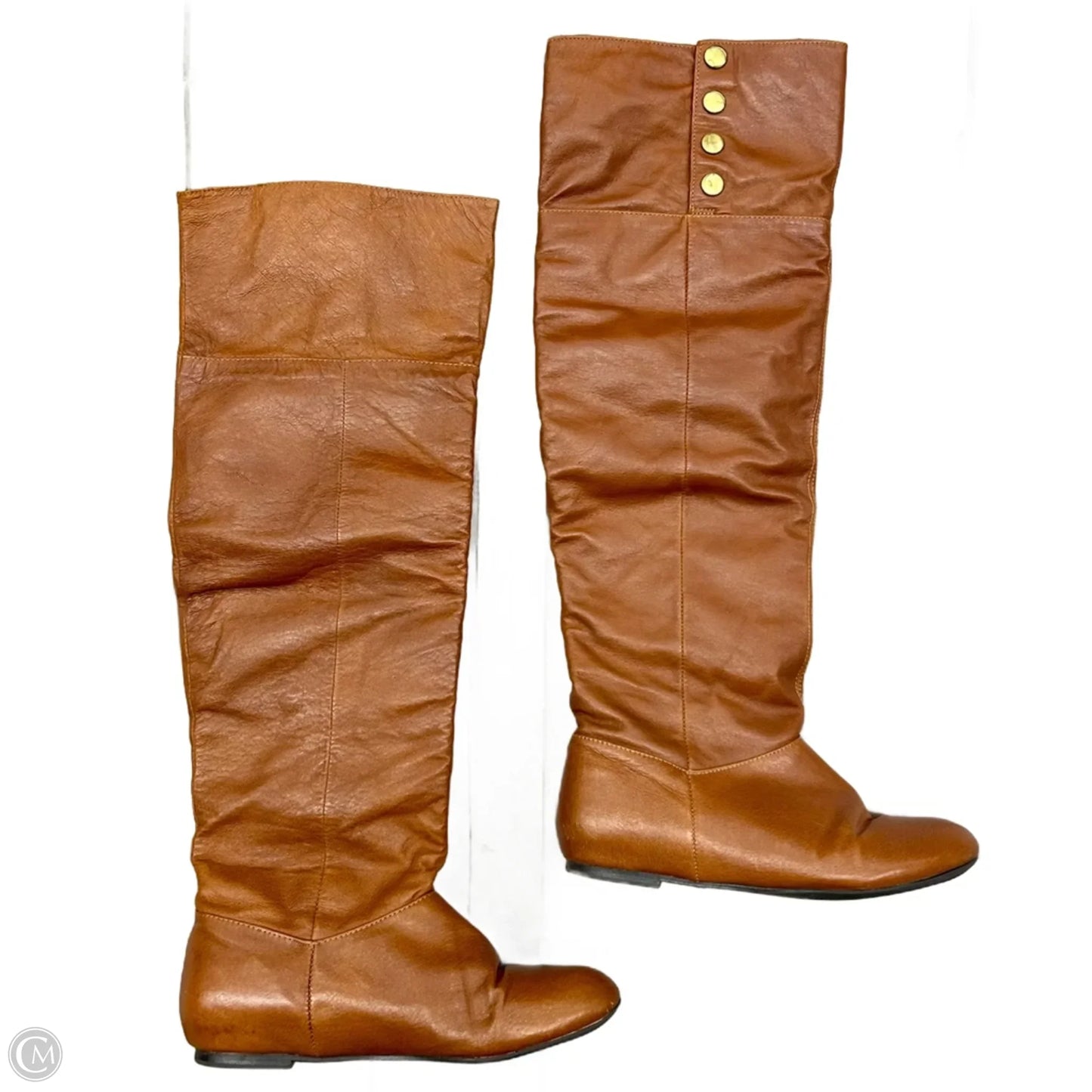 Boots Over-the-knee Flats By Chinese Laundry In Brown, Size: 7.5