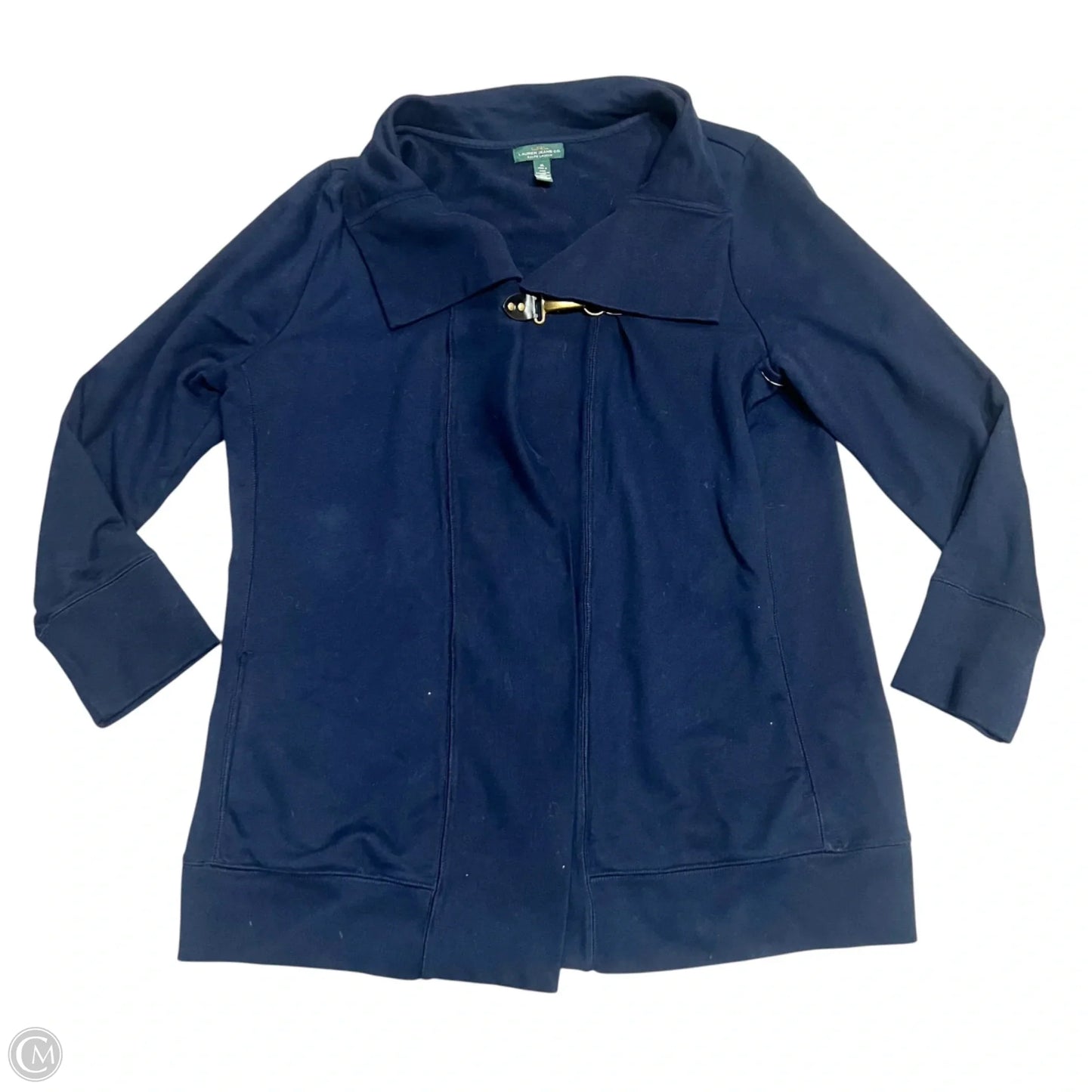 Sweater Cardigan By Lauren By Ralph Lauren In Blue, Size: Xl