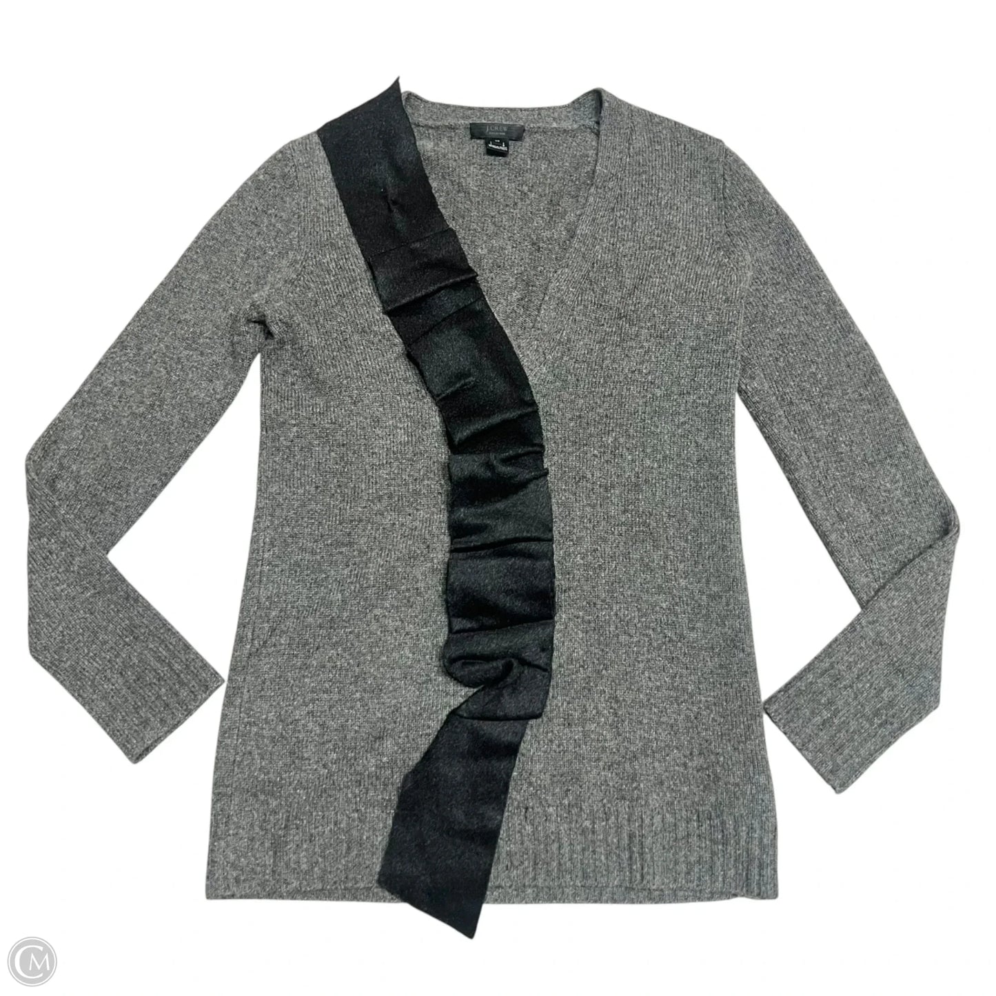 Sweater Cashmere By J. Crew In Black & Grey, Size: Xs