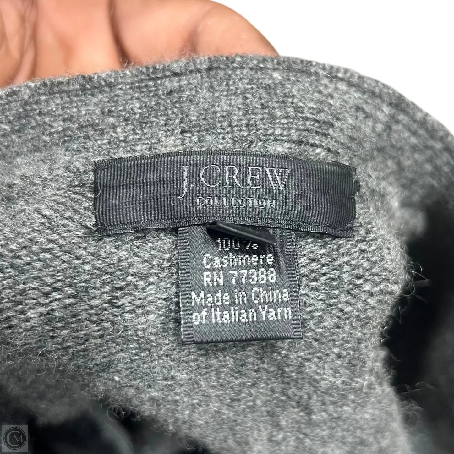 Sweater Cashmere By J. Crew In Black & Grey, Size: Xs