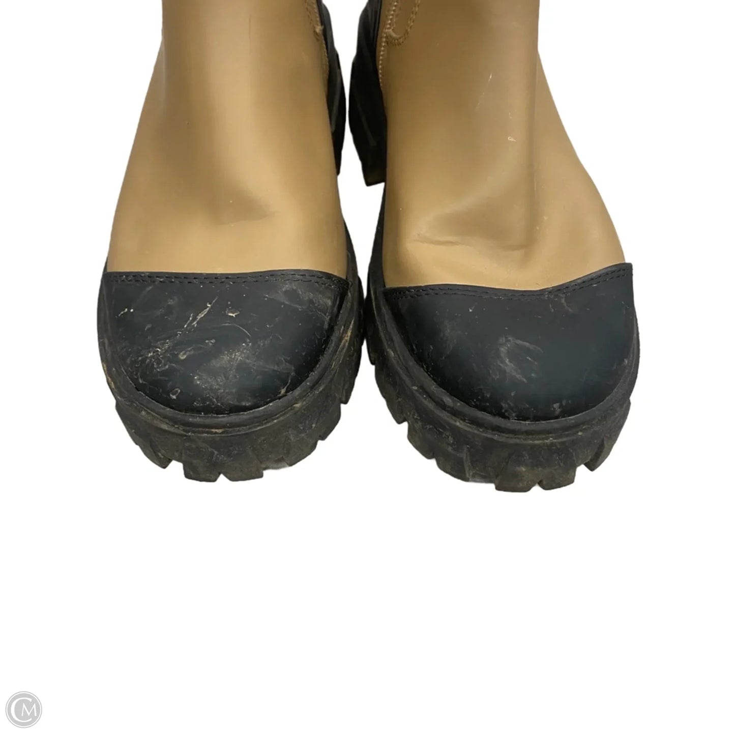 Boots Rain By A New Day In Black & Tan, Size: 7.5