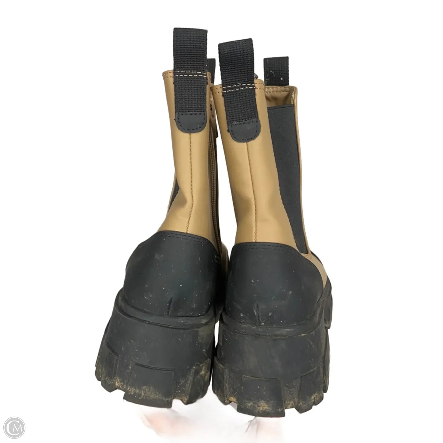 Boots Rain By A New Day In Black & Tan, Size: 7.5