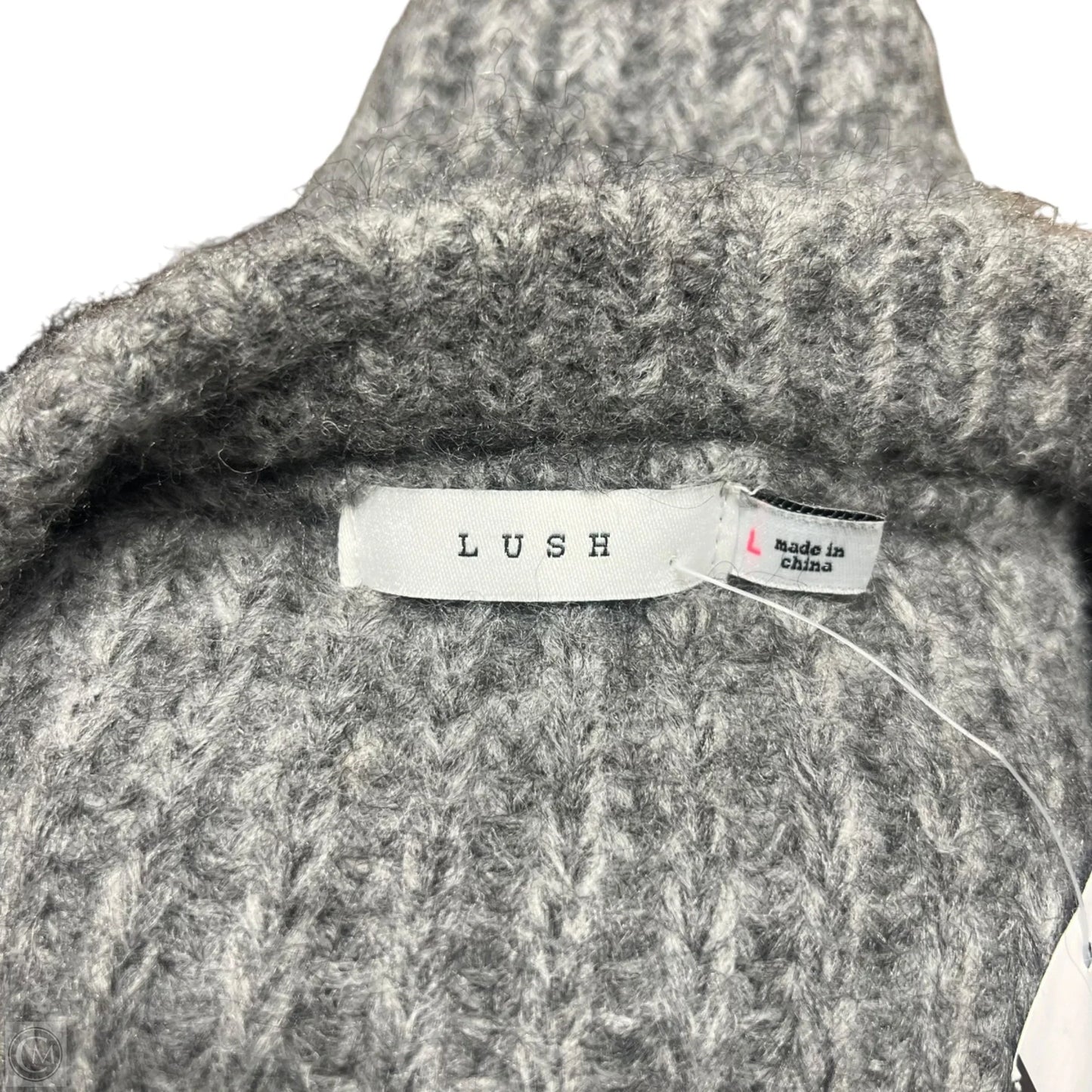 Sweater By Lush In Black & Grey, Size: L
