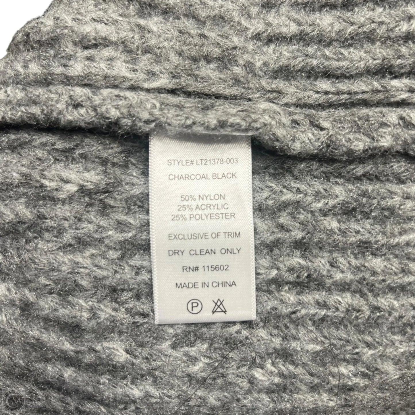 Sweater By Lush In Black & Grey, Size: L