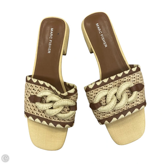 Sandals Flats By Marc Fisher In Brown & Tan, Size: 11