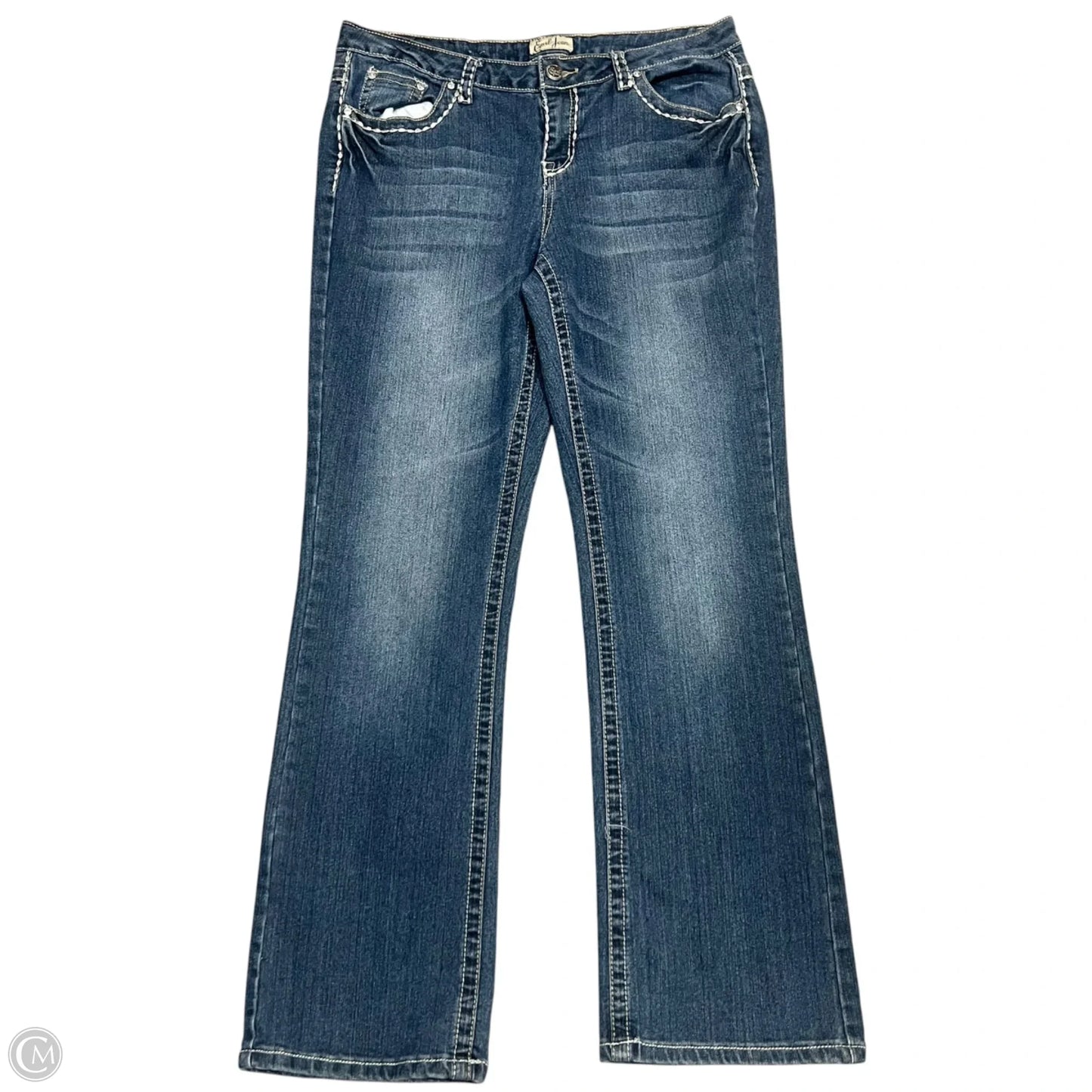 Jeans Boot Cut By Earl Jean In Blue Denim, Size: 12