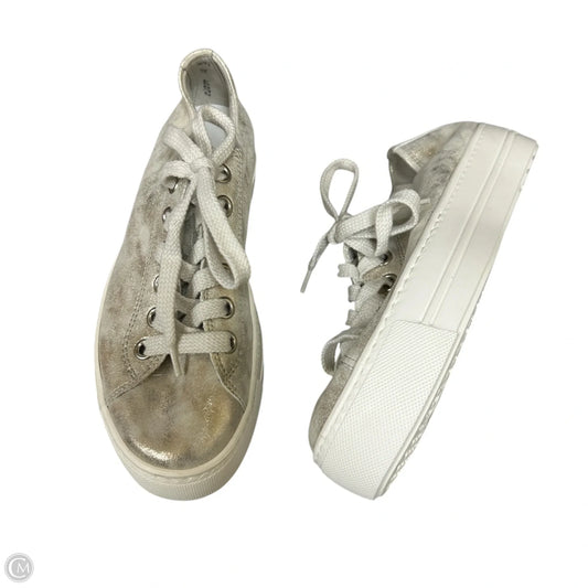Shoes Sneakers By Paul Green In Gold & White, Size: 6.5