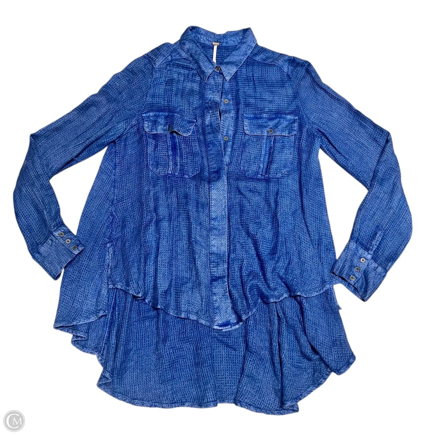 Top Long Sleeve By Free People In Blue, Size: S