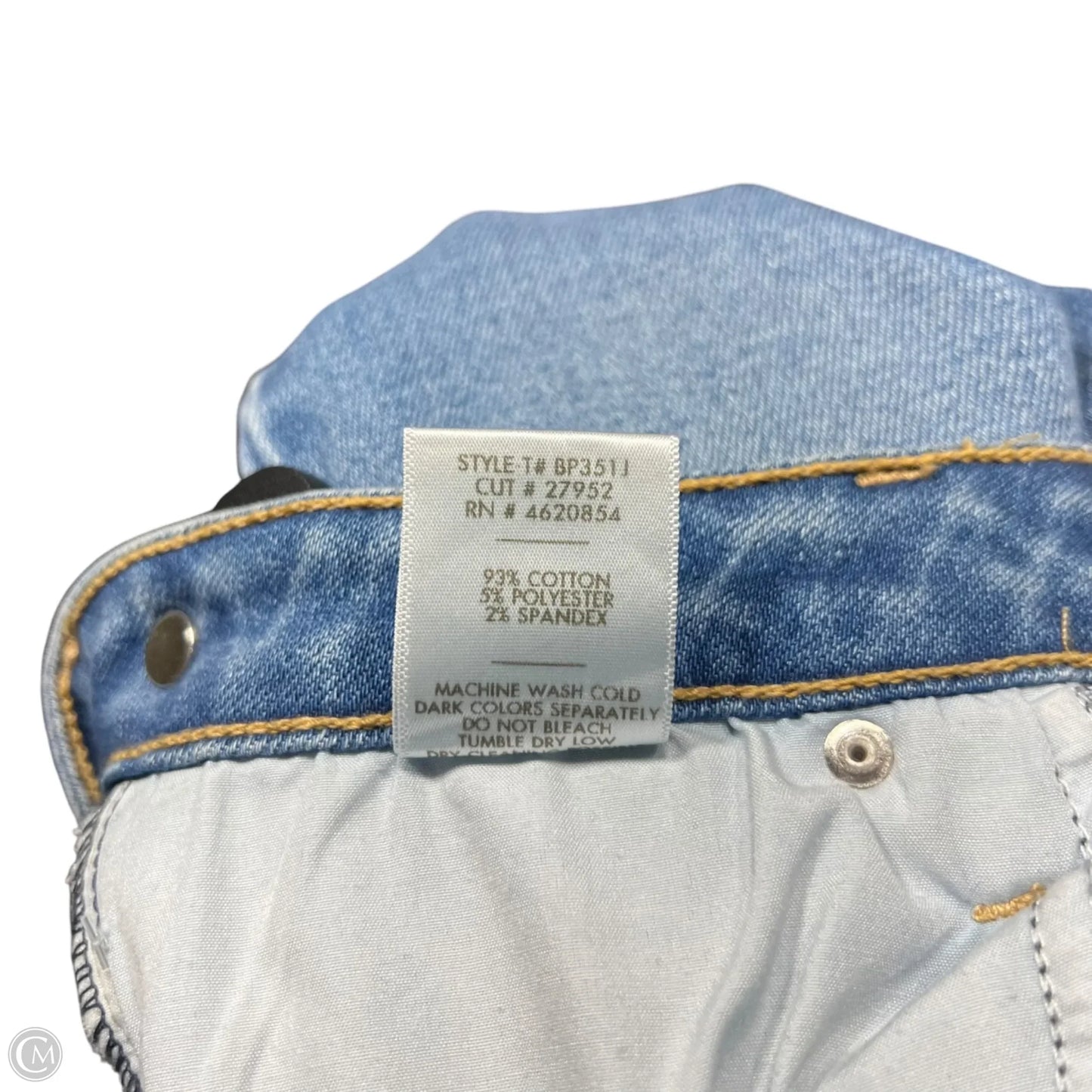 Jeans Straight By Just Black In Blue Denim, Size: 4