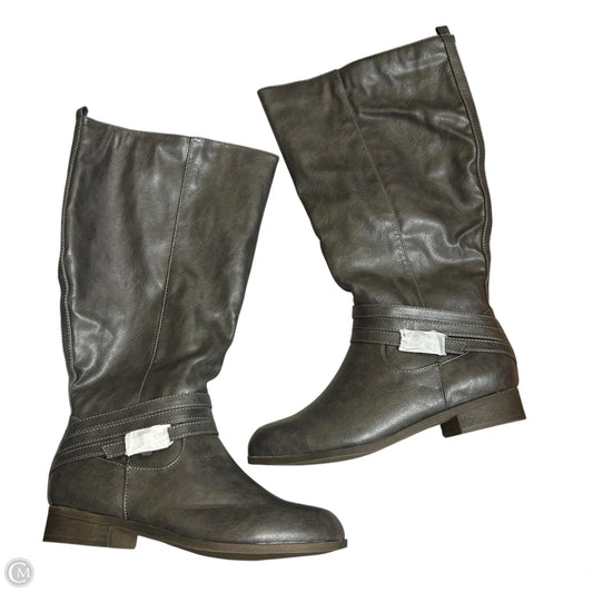Boots Knee Flats By Comfortview In Grey, Size: 8.5