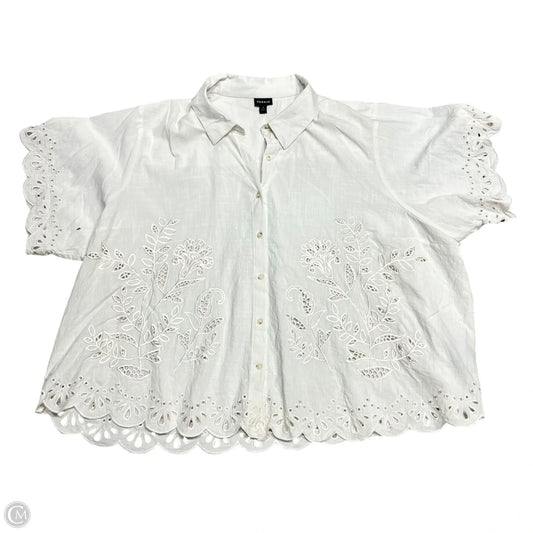 Top Short Sleeve By Torrid In Cream, Size: 4x