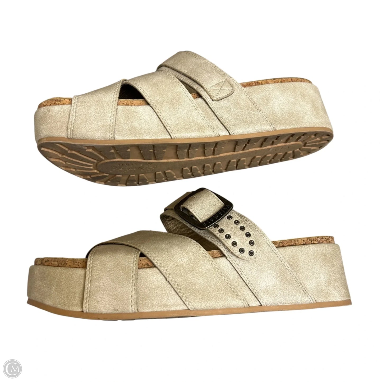 Sandals Heels Platform By Blowfish In Beige, Size: 8.5