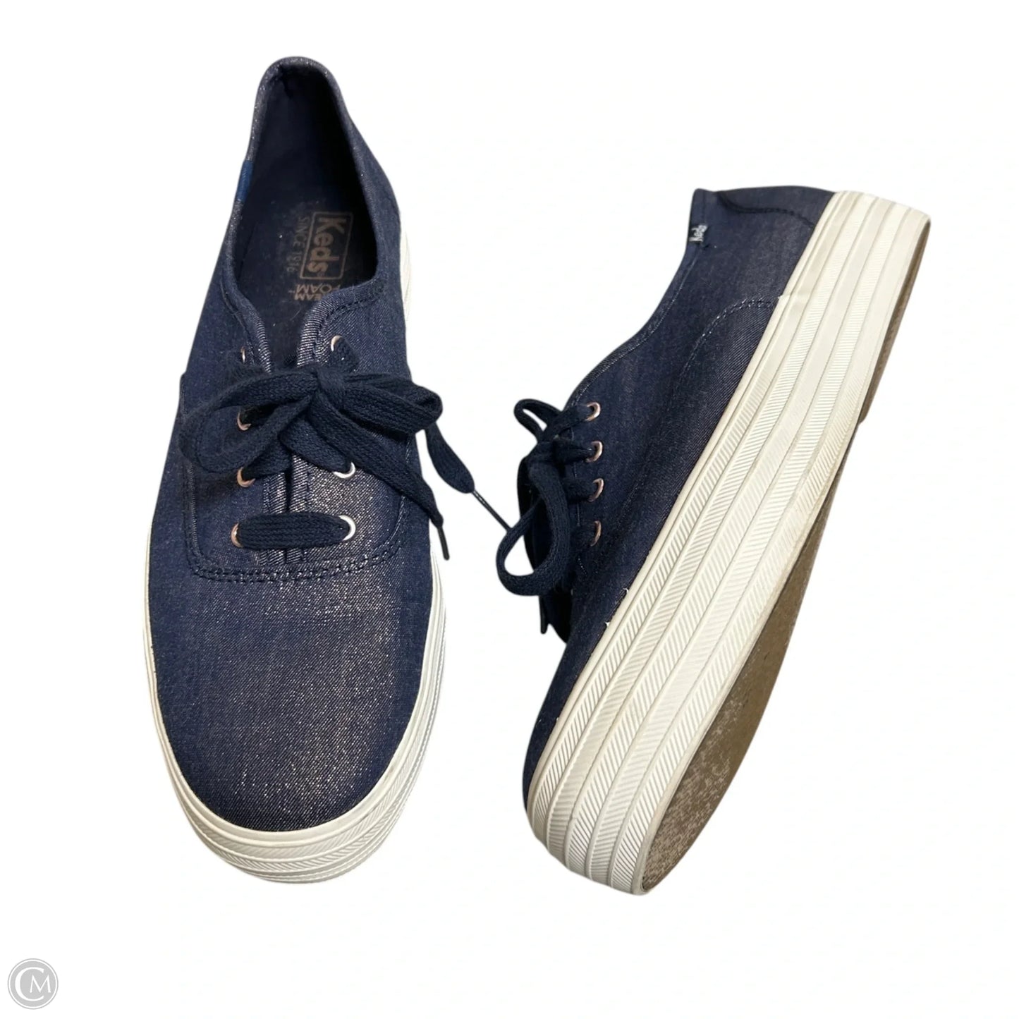 Shoes Sneakers By Keds In Blue Denim, Size: 8.5