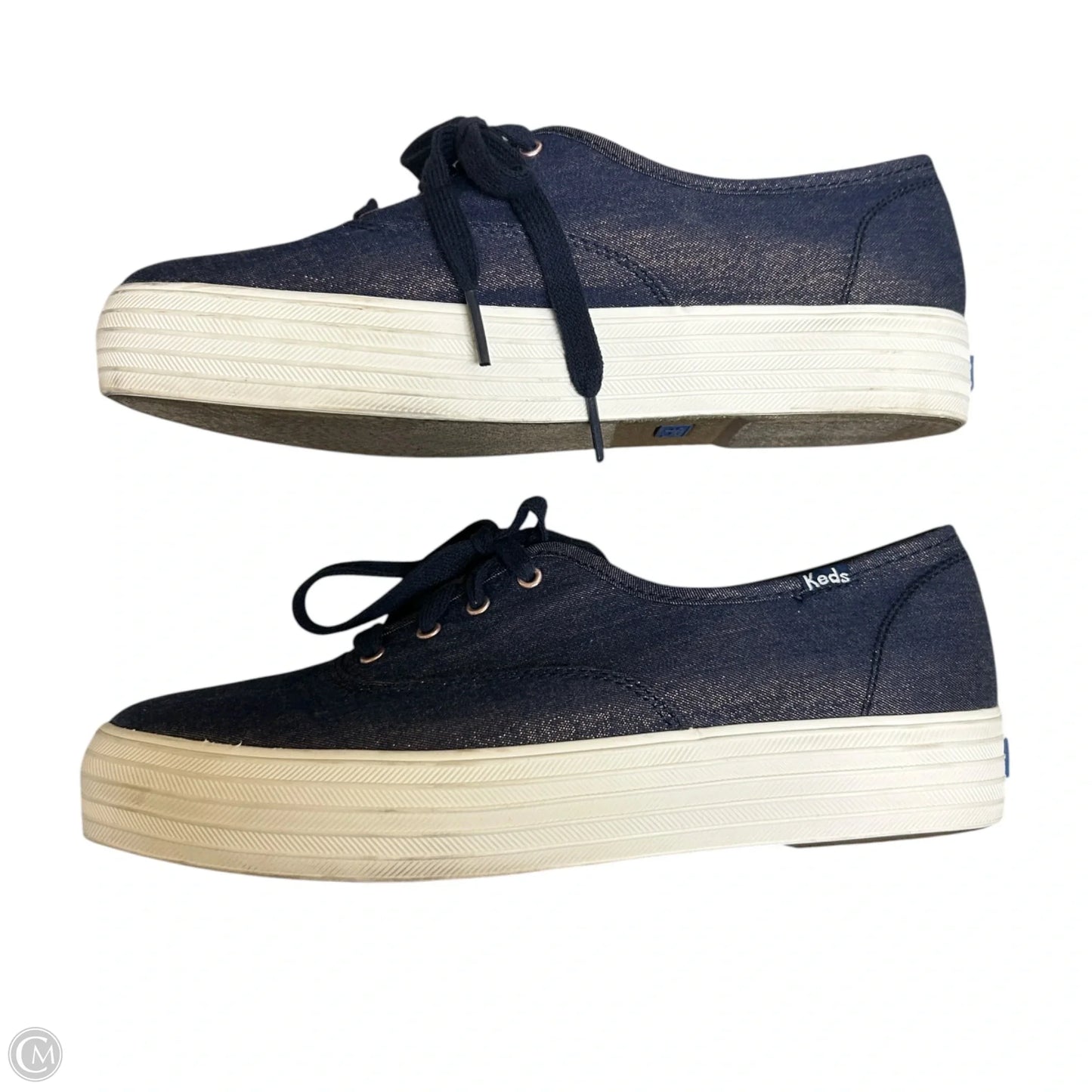 Shoes Sneakers By Keds In Blue Denim, Size: 8.5