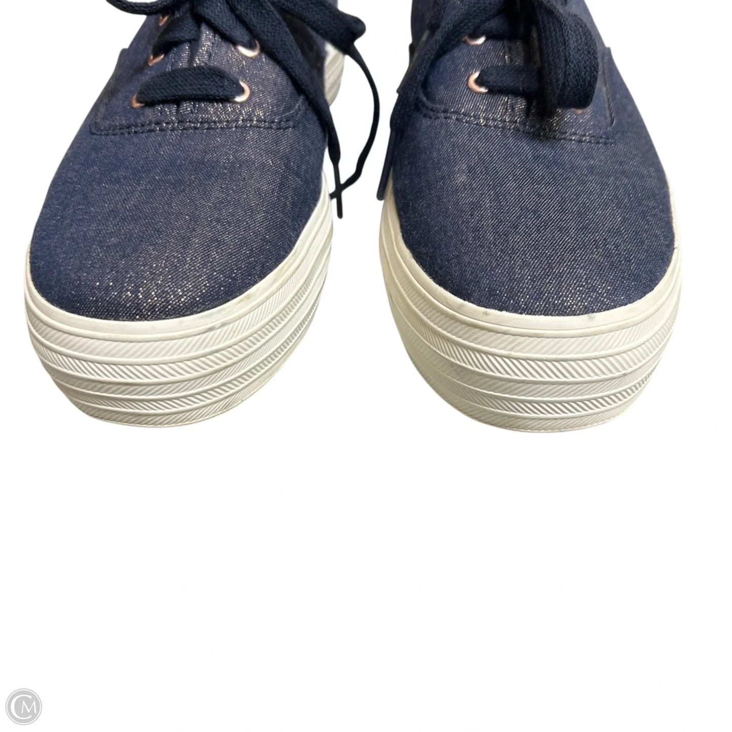 Shoes Sneakers By Keds In Blue Denim, Size: 8.5