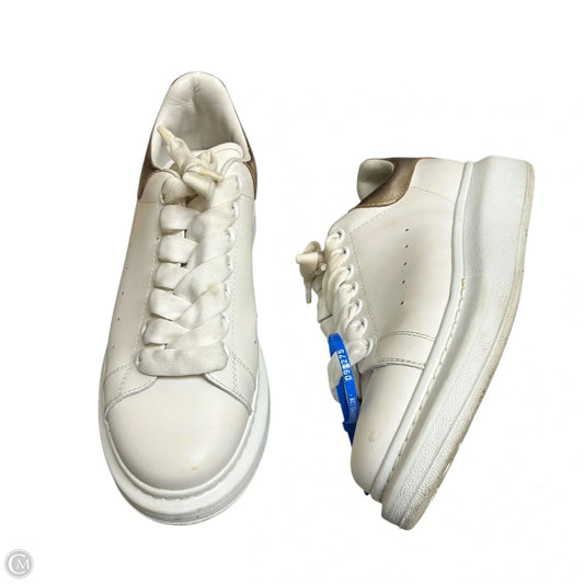Shoes Luxury Designer By Alexander Mcqueen In Brown & White, Size: 7