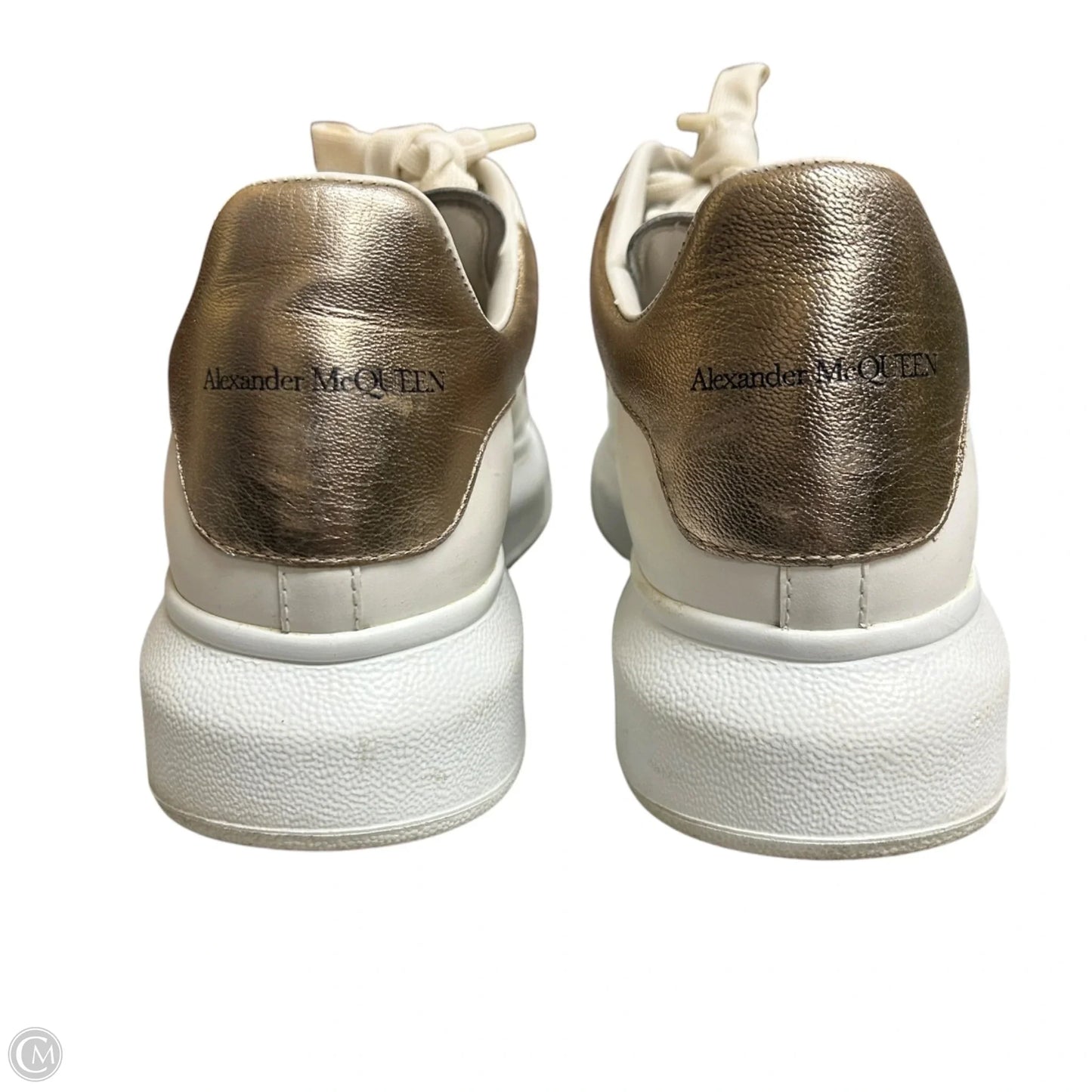 Shoes Luxury Designer By Alexander Mcqueen In Brown & White, Size: 7