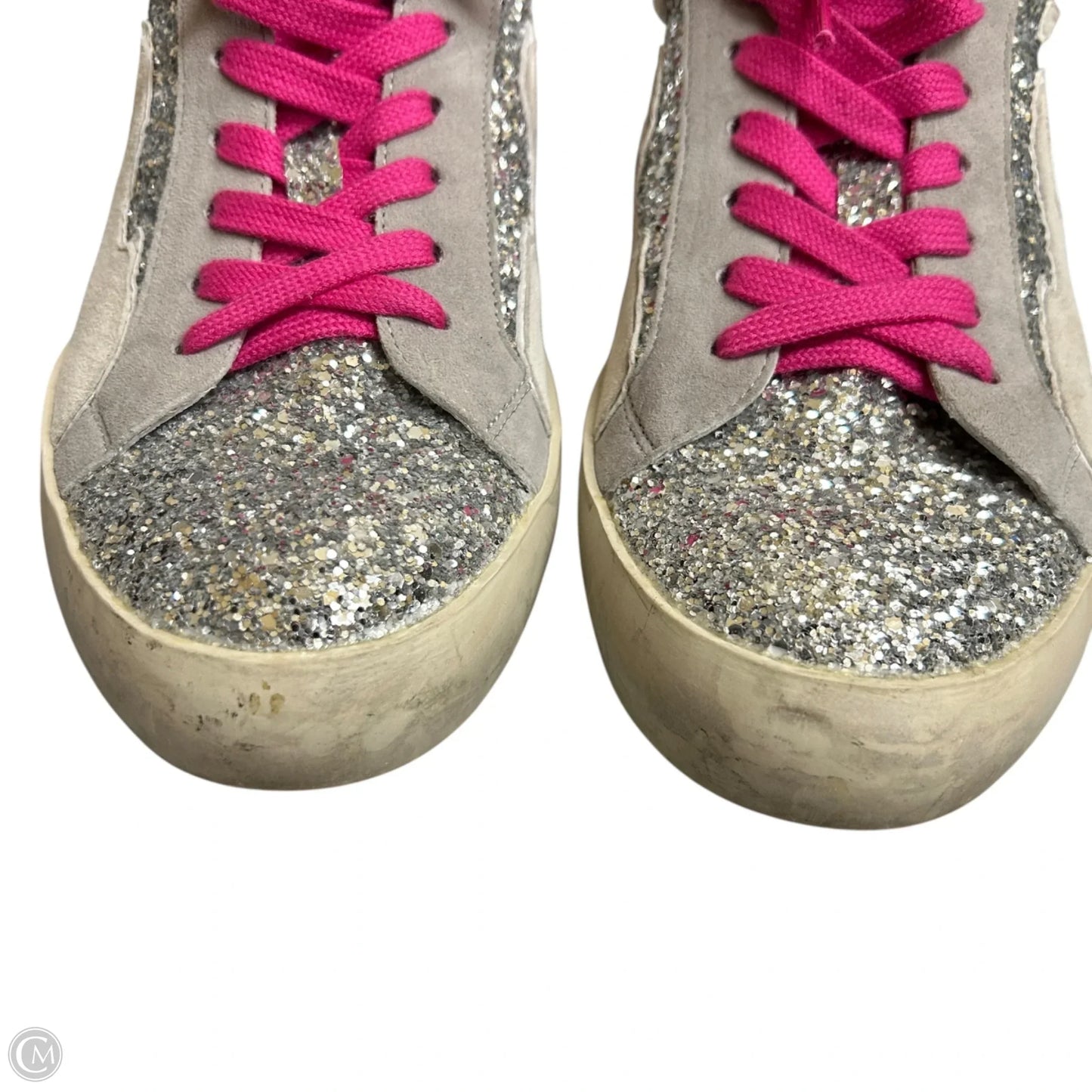 Shoes Sneakers By Bibi In Silver & White, Size: 8.5