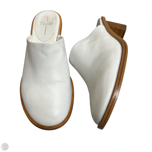 Shoes Heels Block By Paolo In White, Size: 8