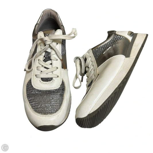 Shoes Athletic By Michael By Michael Kors In Silver & White, Size: 8.5