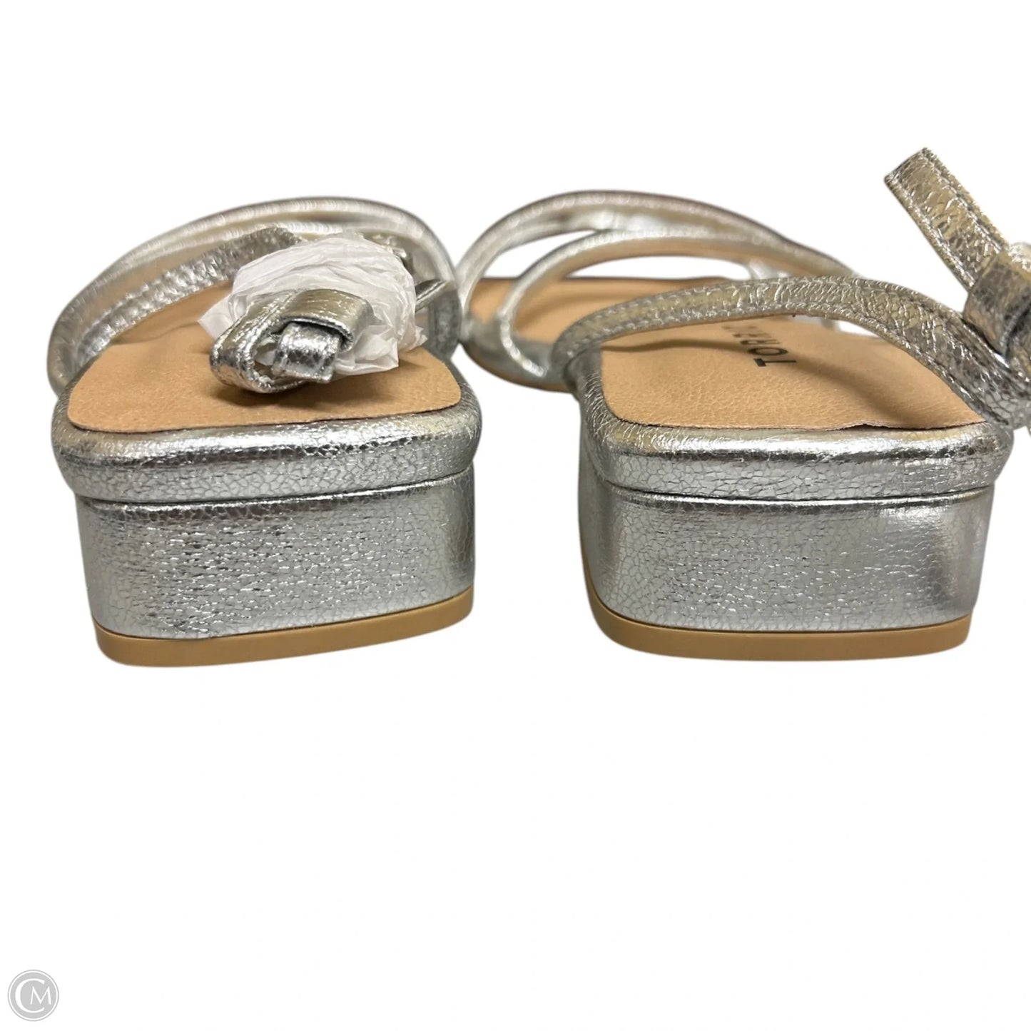 Sandals Heels Block By Torrid In Silver, Size: 9