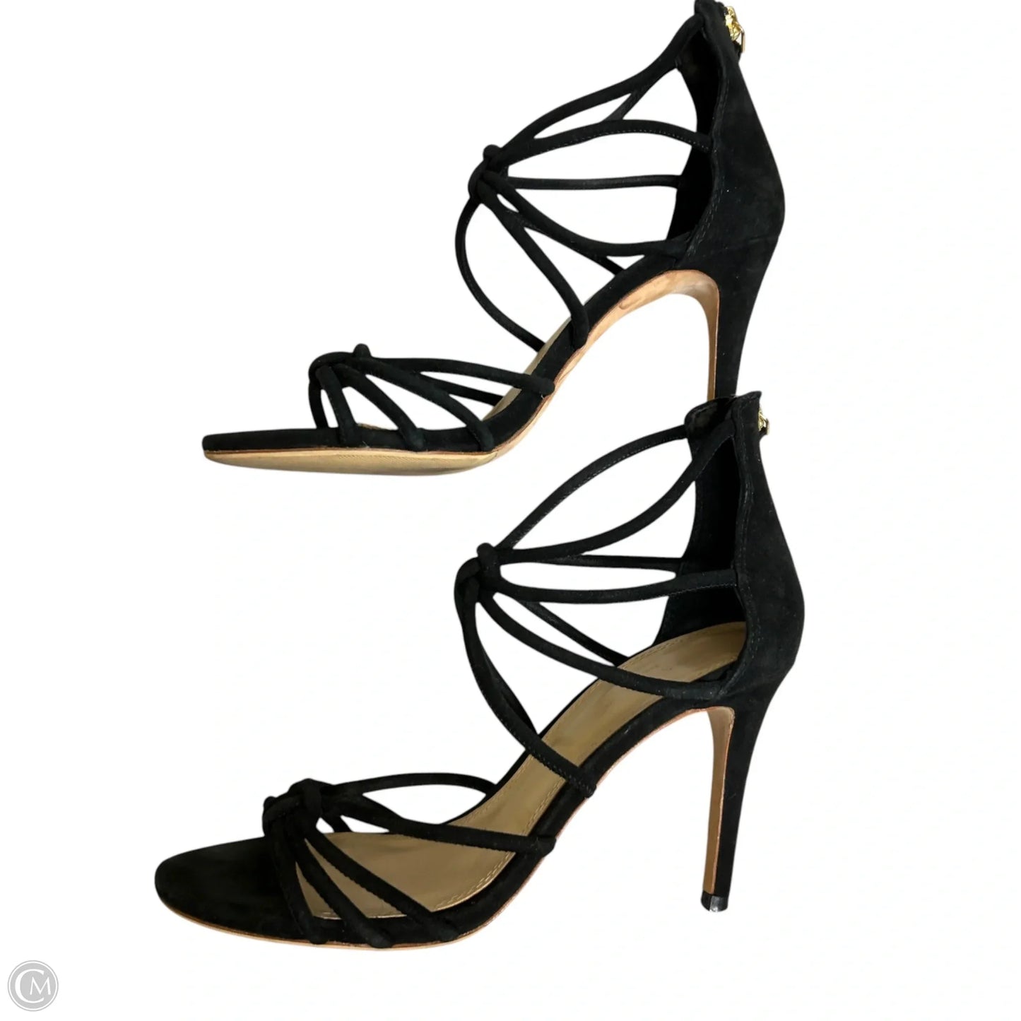 Sandals Designer By Sandro In Black, Size: 7.5