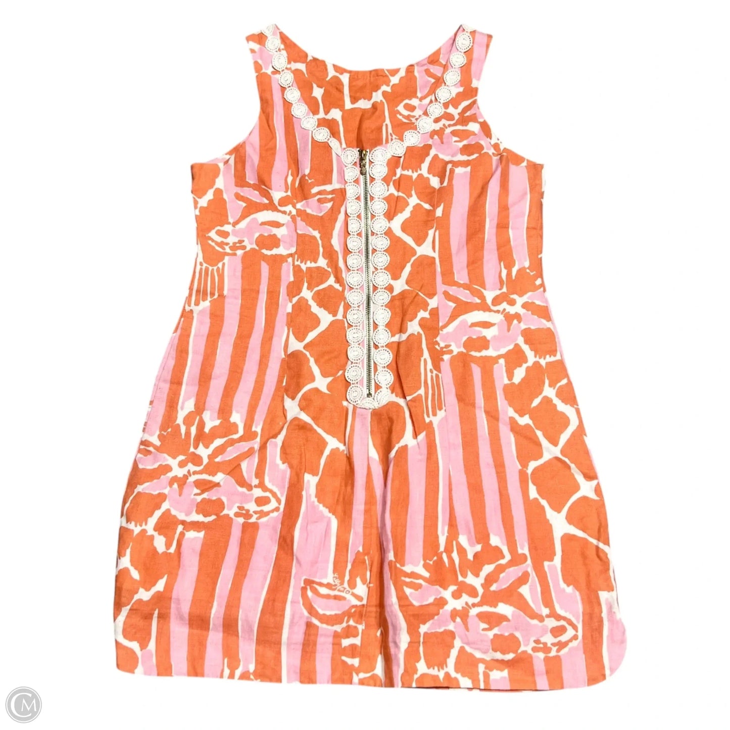 Dress Casual Midi By Target-designer In Orange & Pink, Size: L