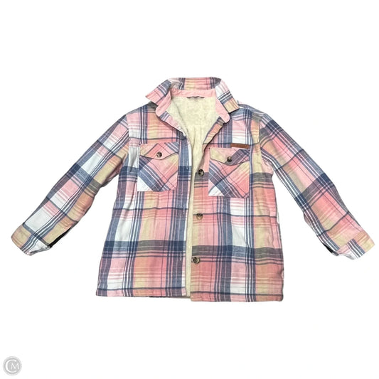 Jacket Puffer & Quilted By Simply Southern In Plaid Pattern, Size: S