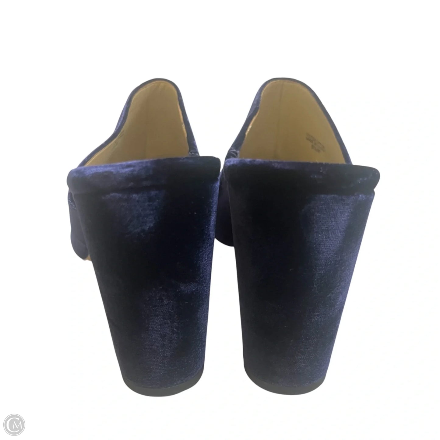 Sandals Heels Block By Ann Taylor In Blue, Size: 8.5